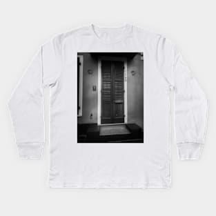528 Dauphine Street In Black and White Kids Long Sleeve T-Shirt